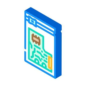 Pcb esd safe packaging isometric icon vector illustration Stock Illustration