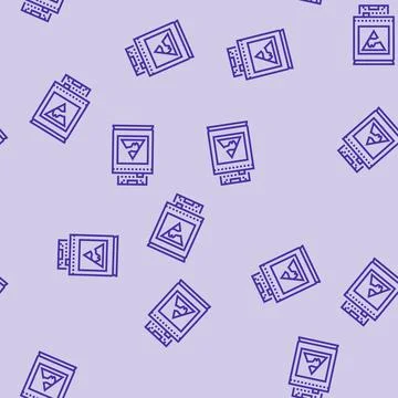 Pcb esd safe packaging line seamless pattern 库存插图