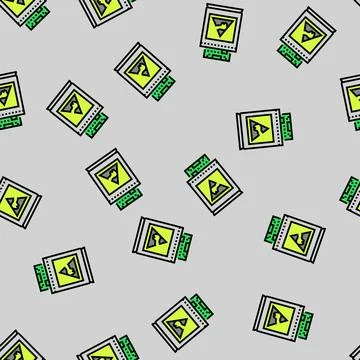 Pcb esd safe packaging vector seamless pattern 库存插图