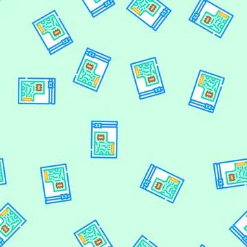 Pcb esd safe packaging vector seamless pattern Illustrazione stock