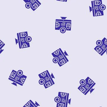 Pcb inspection electronics glyph seamless pattern Stock Illustration