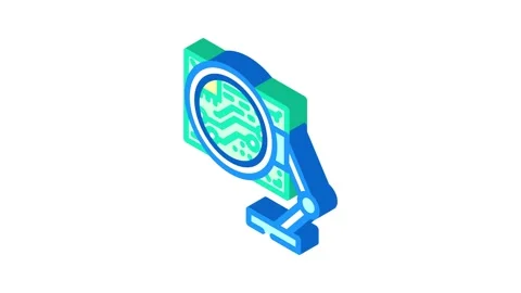 Pcb inspection electronics isometric icon animation Stock Footage 327290541
