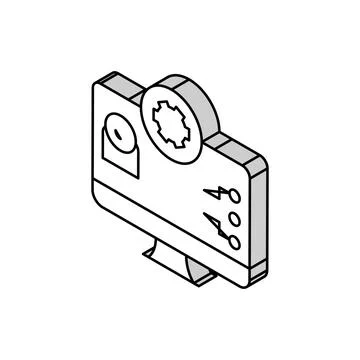 Pcb inspection electronics isometric icon vector illustration Stock Illustration