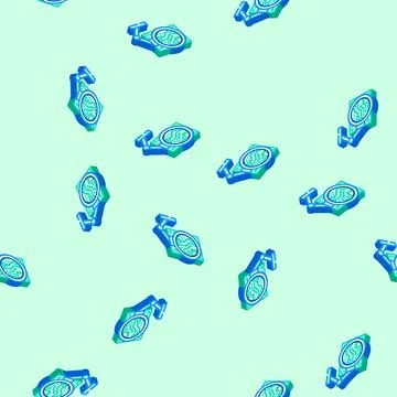 Pcb inspection electronics isometric icon seamless pattern Stockillustratie