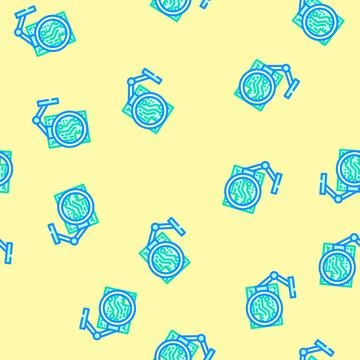 Pcb inspection electronics vector seamless pattern Stock Illustration