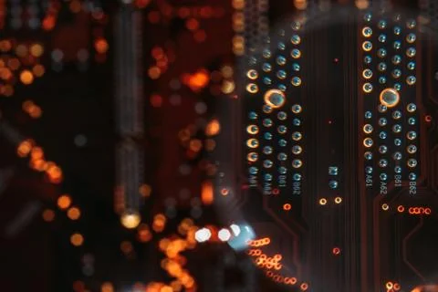 Pcb layout board programming computer technology Foto stock