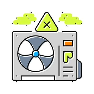 Pcb leaking from old capacitor color icon vector illustration Stock Illustration