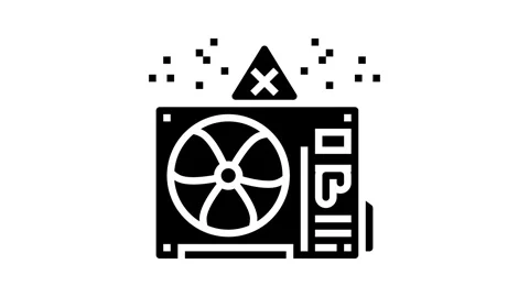 Pcb leaking from old capacitor glyph icon animation Stock Footage 326140528