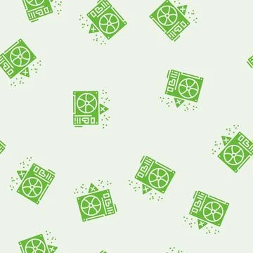 Pcb leaking from old capacitor glyph seamless pattern Illustrazione stock