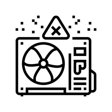 Pcb leaking from old capacitor line icon vector illustration Stock Illustration