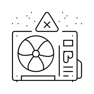 Pcb leaking from old capacitor line icon vector illustration Stock Illustration