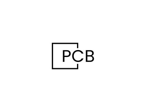 PCB letter initial logo design vector illustration Stock Illustration