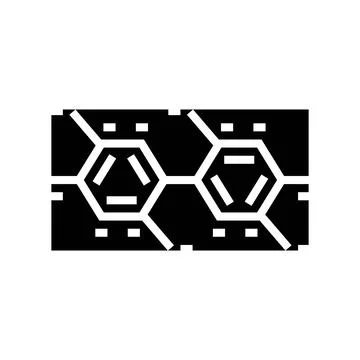 Pcb molecule structure glyph icon vector illustration Illustrazione stock