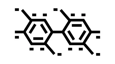 Pcb molecule structure line icon animation Stock Footage 326122016