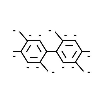 Pcb molecule structure line icon vector illustration Stock Illustration