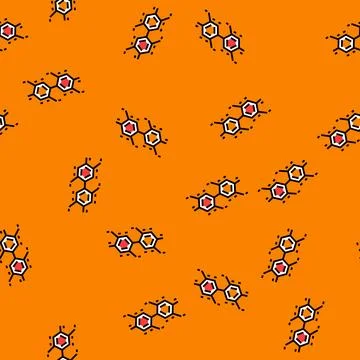 Pcb molecule structure vector seamless pattern Stock Illustration