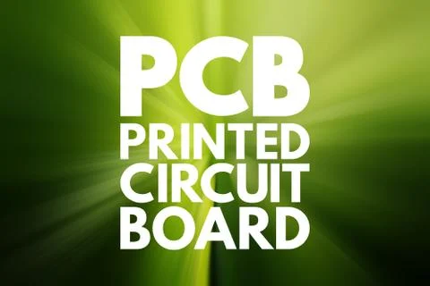PCB - Printed Circuit Board acronym, technology concept background Stock Illustration
