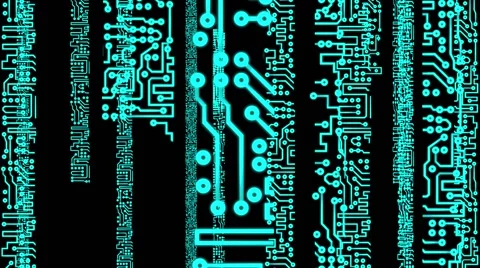 PCB Printed Circuit Board Chip Matrix Video stock 50453151