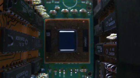 PCB - printed circuit board macro shooting Stock Footage 39594790