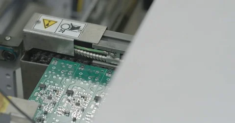 PCB production line. Stockbeeldmateriaal 73501643