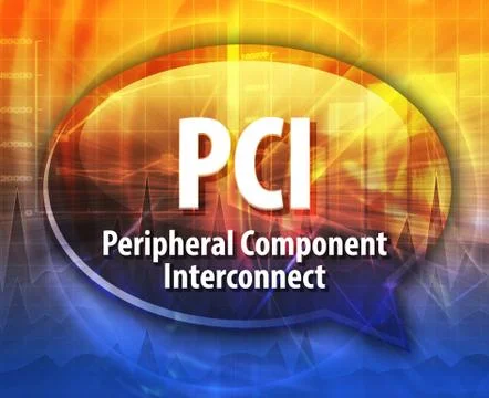 PCI  acronym definition speech bubble illustration Illustrazione stock