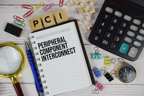 PCI - Peripheral Component Interconnect acronym on notepad, Business concep.. 스톡 사진