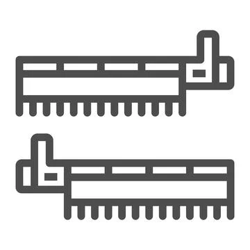 PCI simple communications controller line icon, electronics concept, pci Stockillustratie