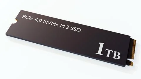 PCIe 4.0 NVMe M.2 SSDs (Solid State Drives) with a storage capacity of 1 TB. イラスト素材