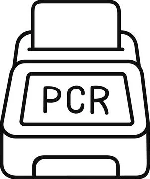 Pcr diagnostic machine medical testing device Stock Illustration