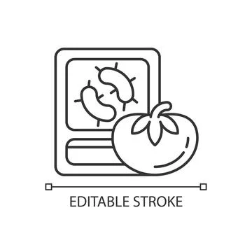 PCR food testing linear icon Stock Illustration