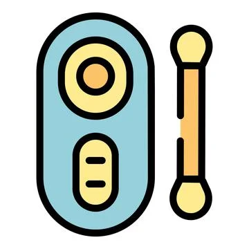 PCR test mobile icon vector flat Ilustración de archivo