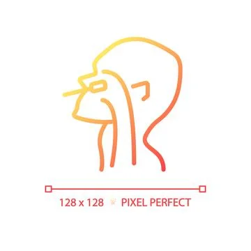 PCR test pixel perfect gradient linear vector icon Stock Illustration