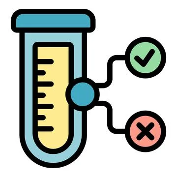 PCR test tube icon vector flat イラスト素材