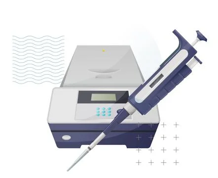 PCR Testing Lab Apparatus - Illustration Stock Illustration