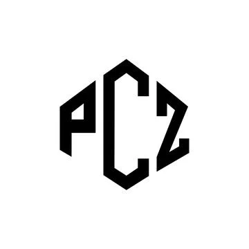 PCZ letter logo design with polygon shape. PCZ polygon and cube shape logo .. Stock Illustration