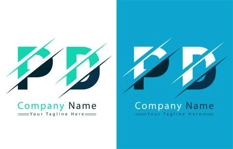 PD Letter Logo Vector Design Concept Elements Stock Illustration