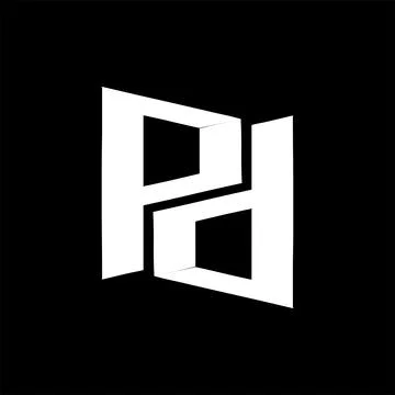 Pd, pnd initial geometric company logo and vector icon Stock Illustration