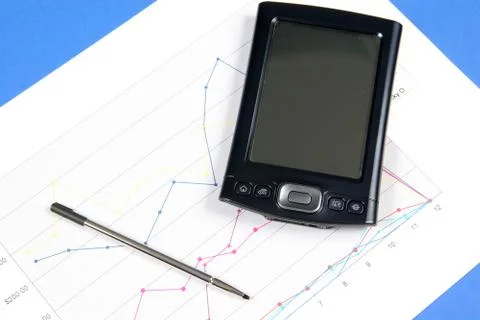 Pda and chart Stock Photos
