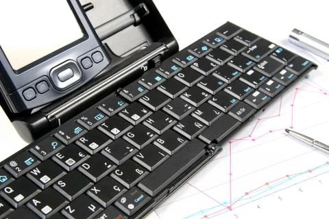 Pda and keyboard Stock Photos