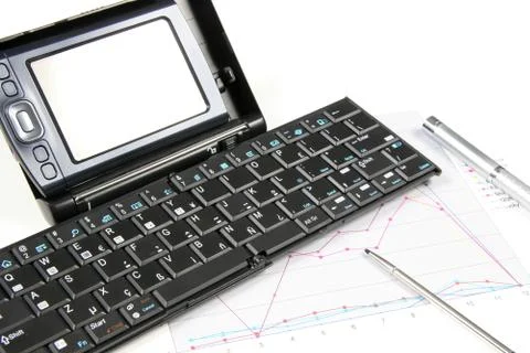 Pda and keyboard Stock Photos