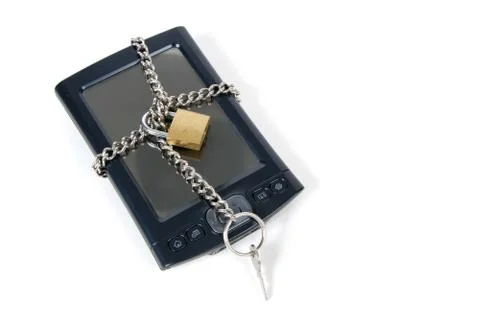 Pda locked up for security Stock Photos