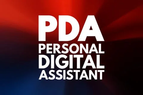 PDA - Personal Digital Assistant acronym, technology concept background Stock Illustration
