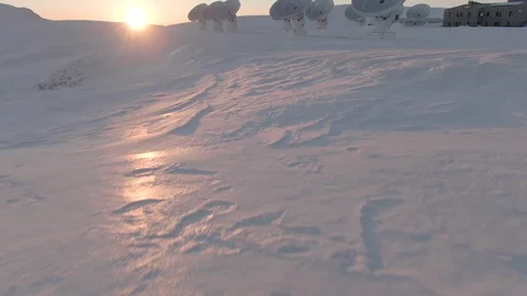 PdBI is a ten-antenna interferometer on the Pic de Bure in French Alps Video stock 119123564