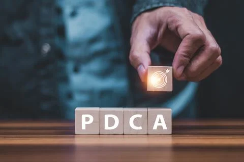 PDCA concept or plan do check action business management concept Stock Photos