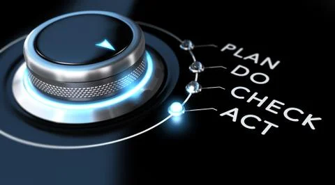 PDCA, Continuous Improvement Illustrazione stock