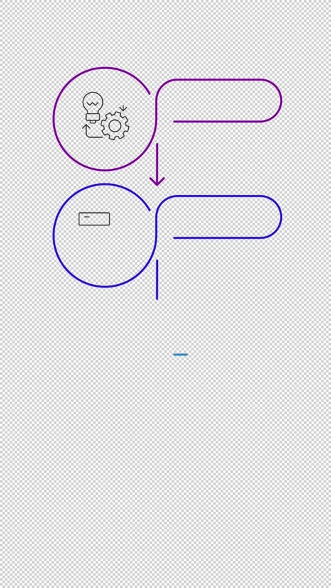 PDCA cycle round multicolor animated infographic with line icons Stock Footage 344175077