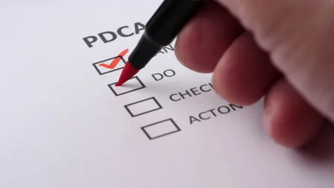 PDCA or PLAN, DO, CHECK, ACTION Business Management Concept Video stock 201316034