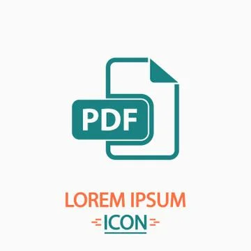 PDF computer symbol Illustrazione stock