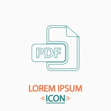 PDF computer symbol Illustrazione stock