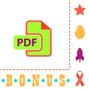 PDF computer symbol Illustrazione stock